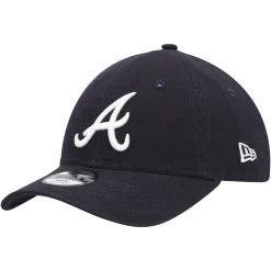 Youth Atlanta Braves New Era Navy Core Classic 9TWENTY Adjustable Hat