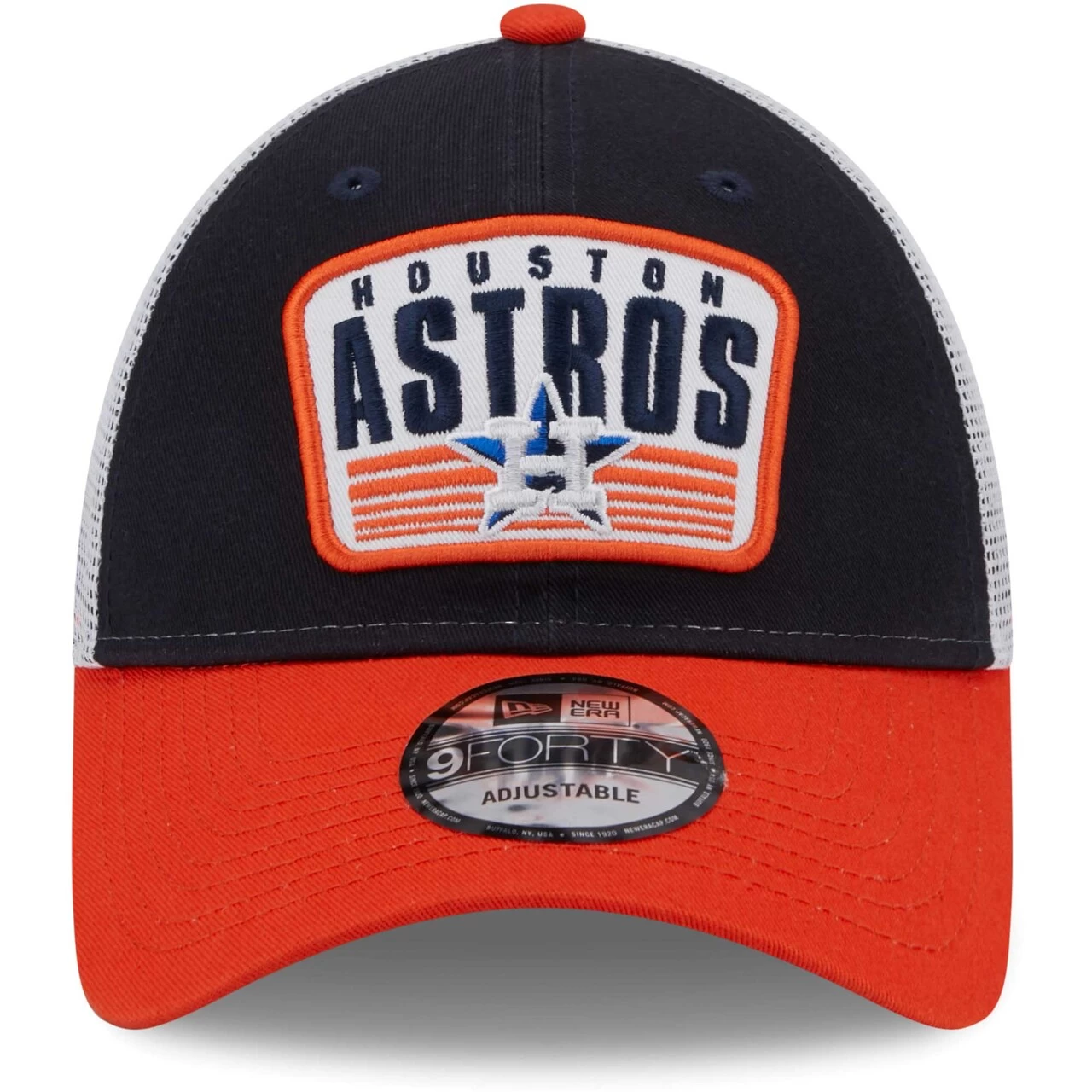 Youth Houston Astros New Era Navy Patch Trucker 9FORTY Snapback Hat - Image 2