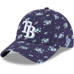Youth Tampa Bay Rays New Era Navy Bloom 9TWENTY Adjustable Hat