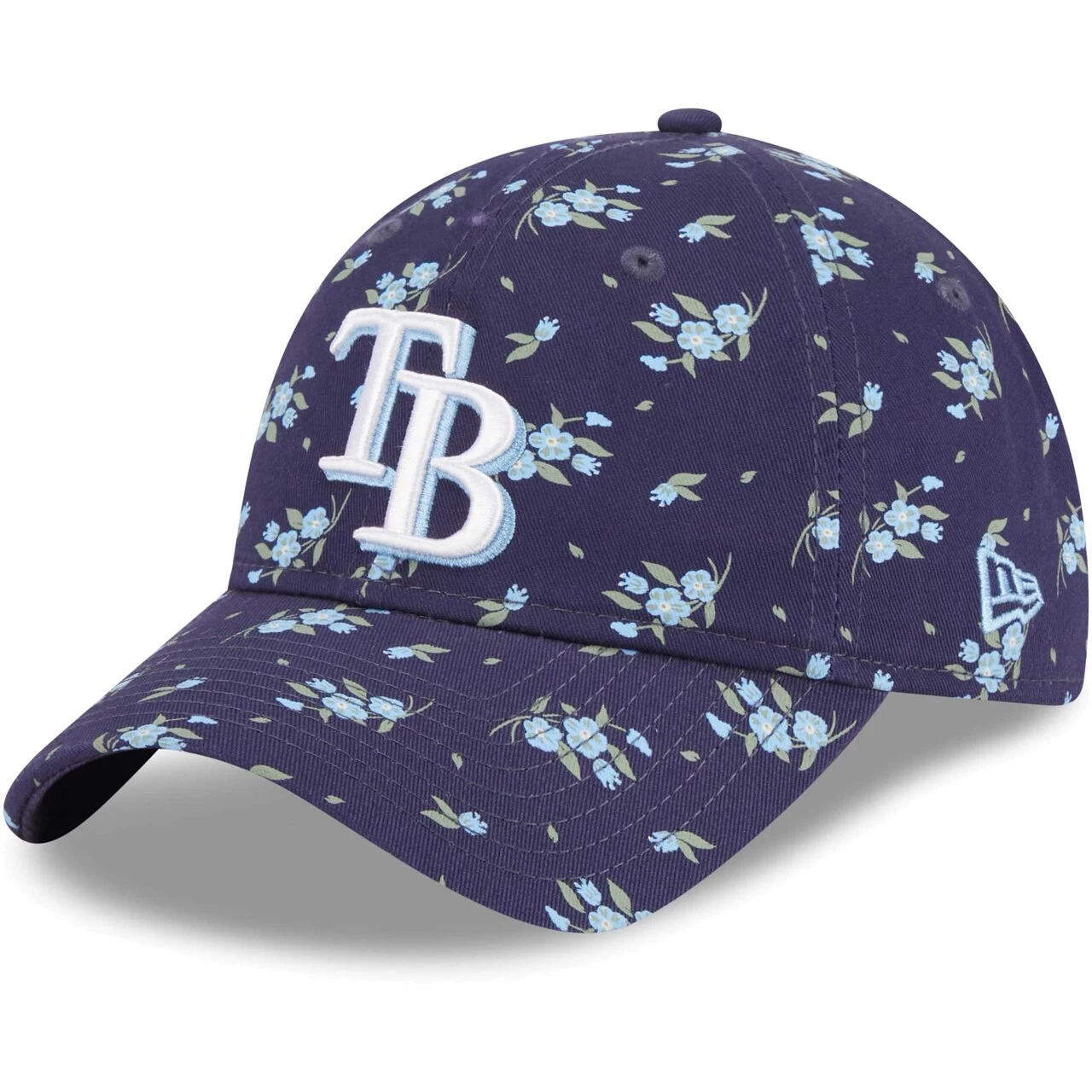 Youth Tampa Bay Rays New Era Navy Bloom 9TWENTY Adjustable Hat