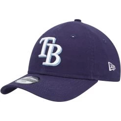 Youth Tampa Bay Rays New Era Navy Core Classic 9TWENTY Adjustable Hat