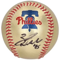 Autographed Philadelphia Phillies Zack Wheeler Fanatics Authentic Gold Leather Baseball