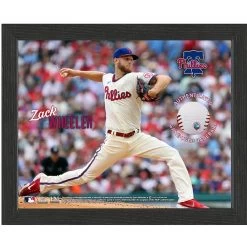 Philadelphia Phillies Zack Wheeler Game-Used Ball Swatch 9'' X 11'' Frame